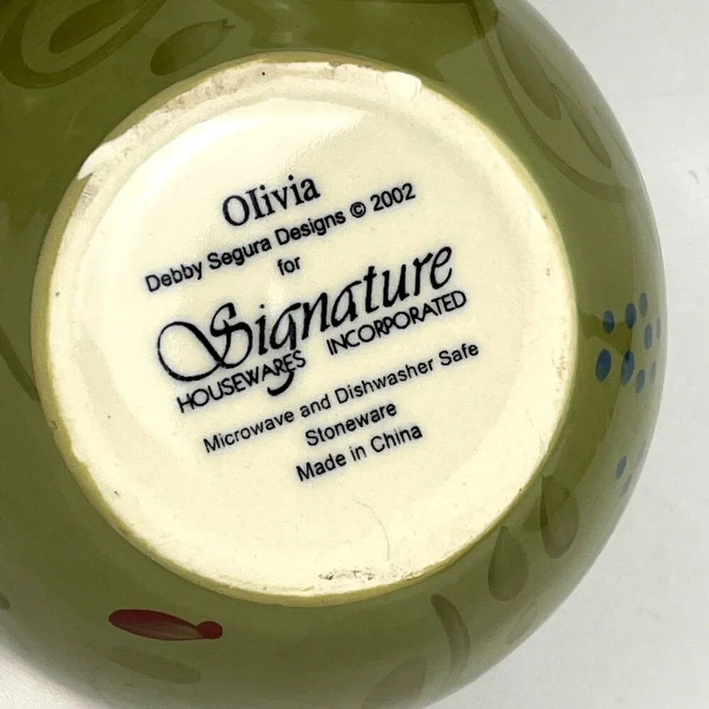 3-Section Ceramic Serving Dish w/Handle Olivia Debby Segura Signature Housewares